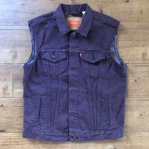 Levi’s Red Tab Burgundy Cotton Truckers Vest NWT
